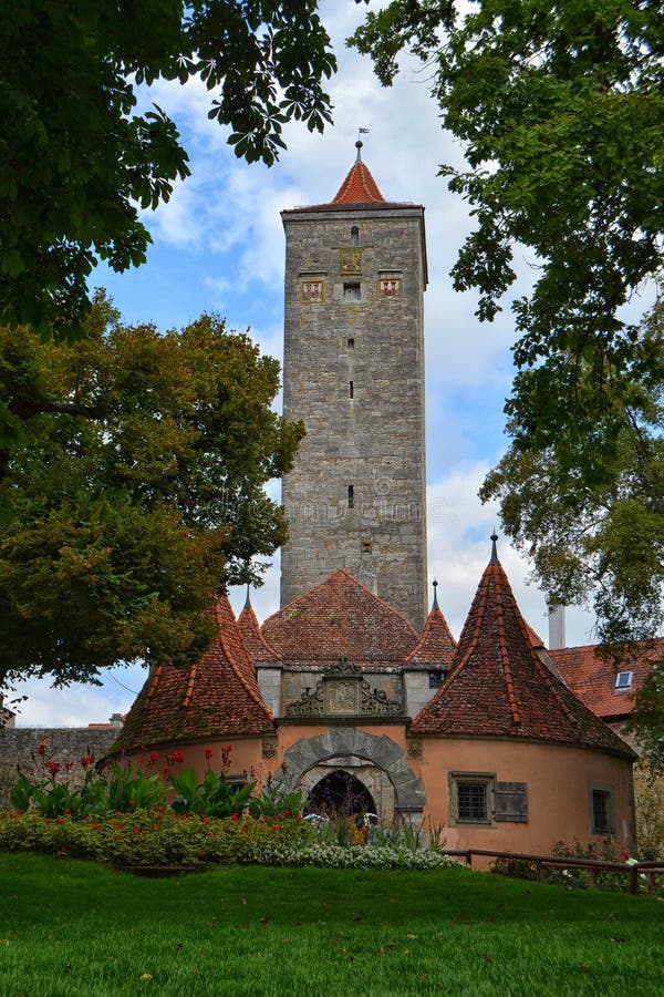 Burgtor, eins der Schloss-Tore in Rothenburg-ob der Tauber