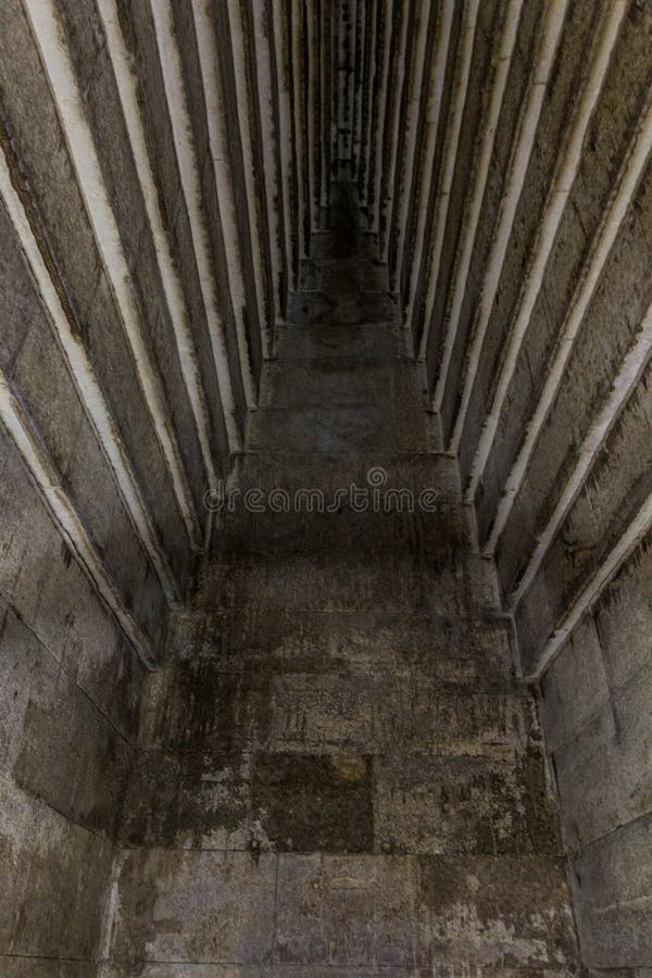 Burial Chamber of the Red Pyramid in Dahshur, Egy Stock Image - Image ...