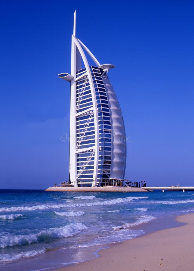 Burj al arab stock photo. Image of water, tower, rise - 5631374