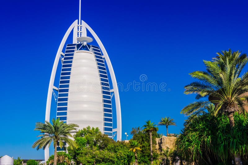 Burj Al Arab, een luxehotel in Doubai, de V.A.E royalty-vrije stock fotografie Burj Al Arab, een luxehotel in Doubai, de V.A.E royalty-vrije stock fotografie