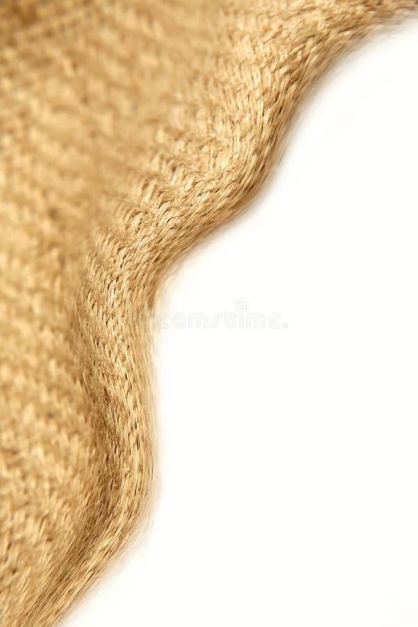 Burlap textile over white background. Copy space. Roughness stock images, royalty-free photos and pictures