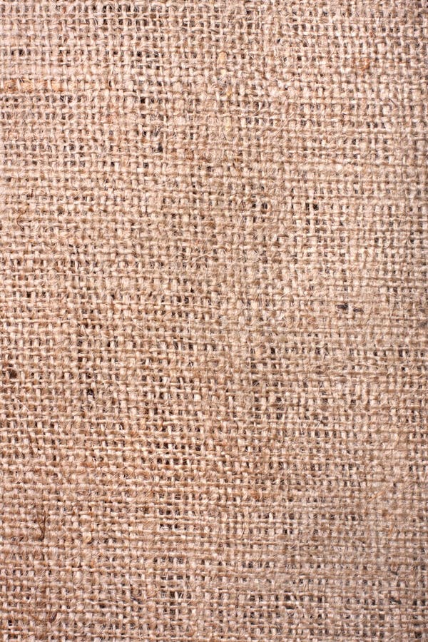 Close-up of the burlap texture