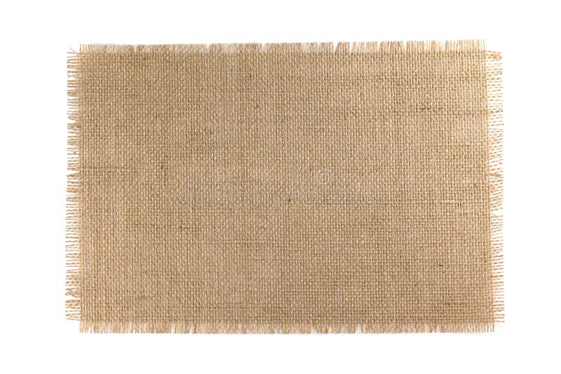 Burlap Fabric isolated on white background