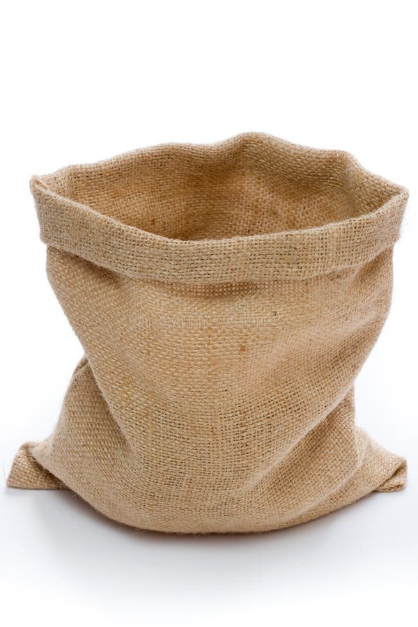 Burlap pusty worek zdjęcie royalty free
