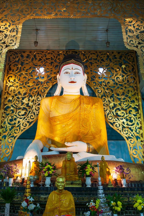 Burmese Buddha Statue in the Ancient Buddhist Temple Stock Image ...