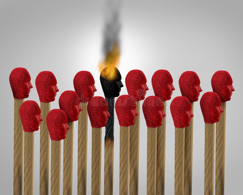 Burn-out de carri?re illustration stock Burn-out de carri?re illustration stock