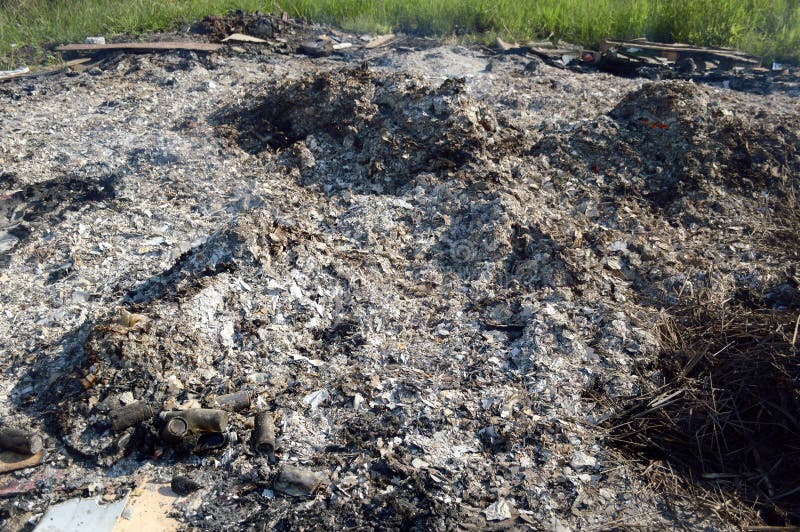 Burned ash from fire stock photo. Image of weed, outdoor 78554282