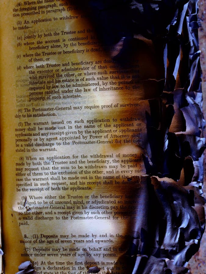 Burned book