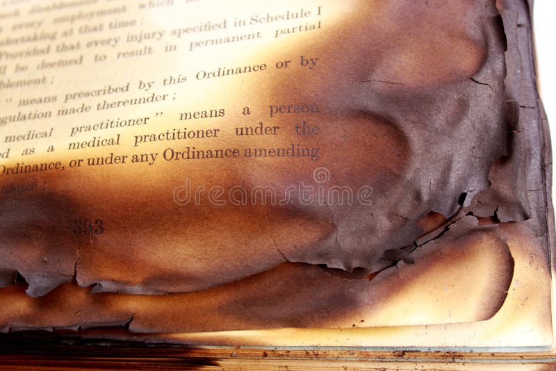 Burned book