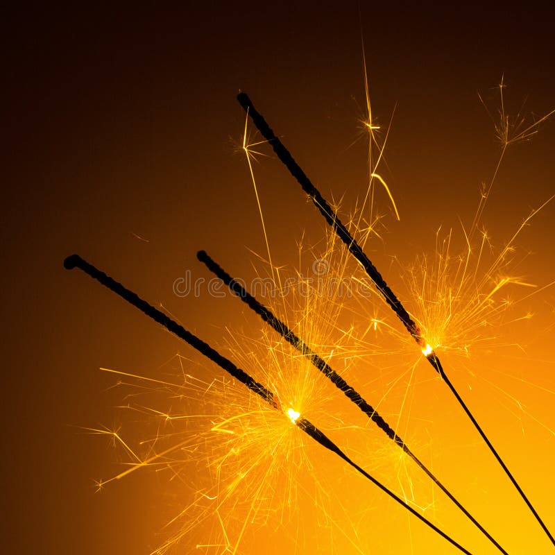 Burned Fireworks sparklers