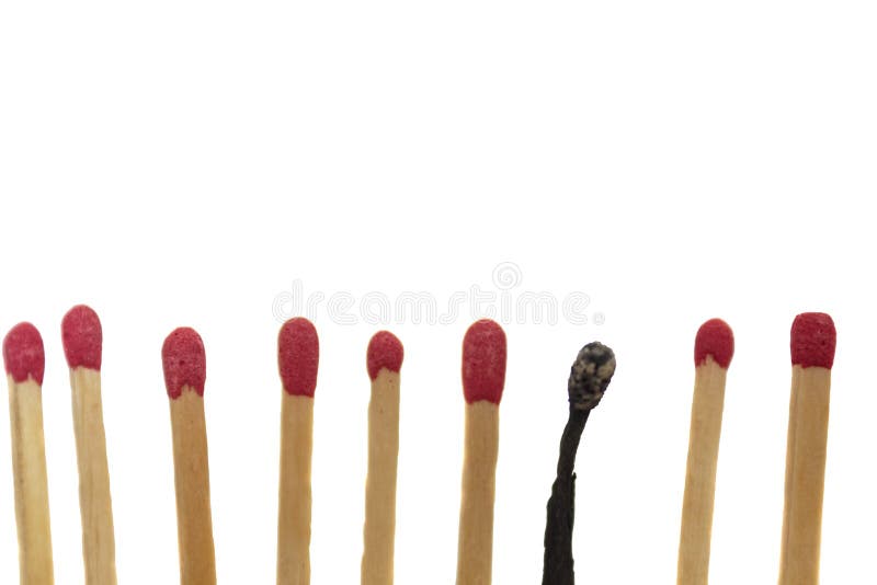 Burned Match Next To New Matches Stock Photo Image of conceptual