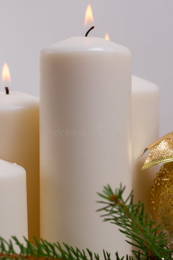 Burning advent candles stock image. Image of christmas 103737171