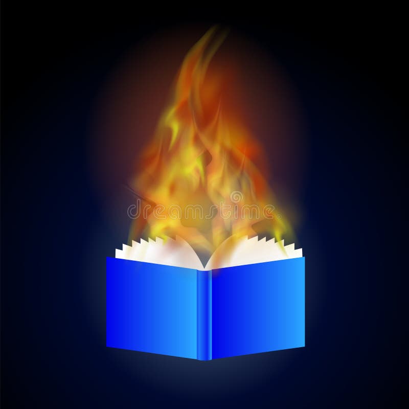 Burning book stock illustration. Illustration of learning 19816619