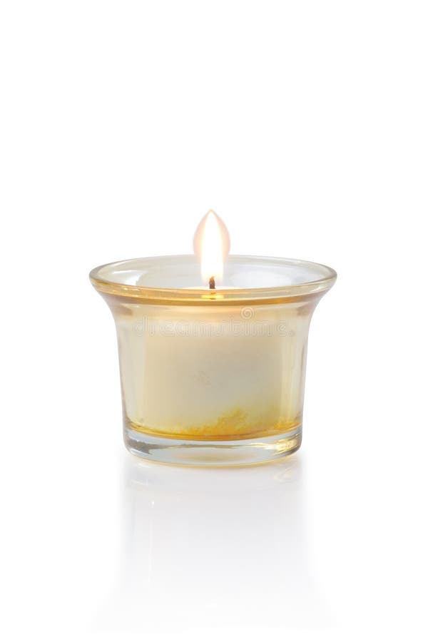 Burning candle stock image