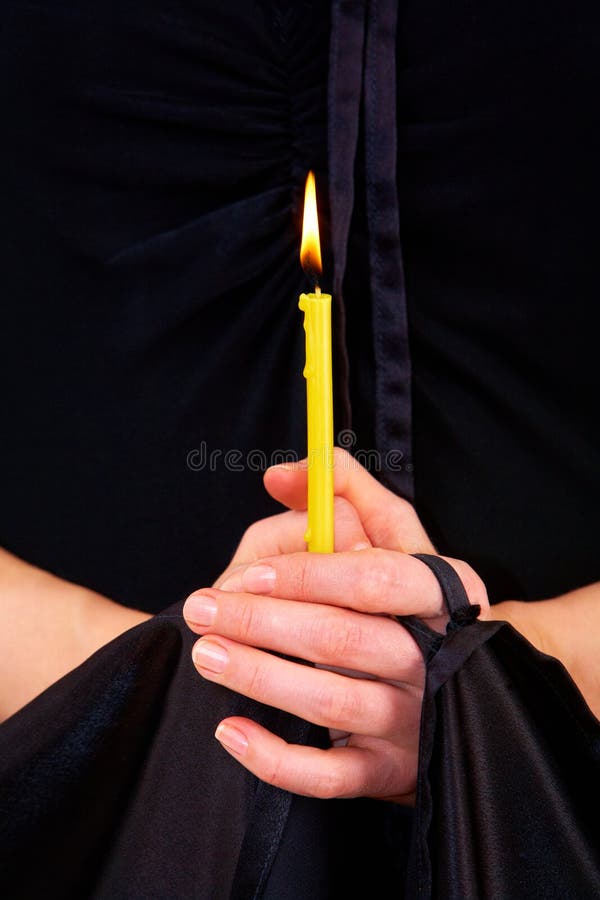 Burning candle stock image