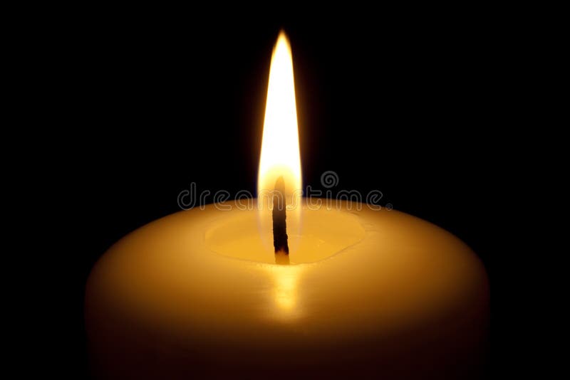 Burning candle. stock photo