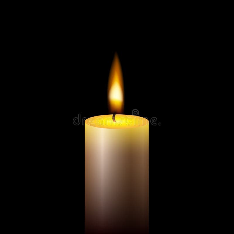 Burning Candle, Condolence Obituary Message, Template RIP Memorial