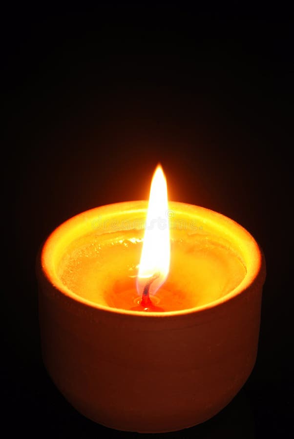 Meditation Candle Burning on Plate Over Stones Stock Photo Image of