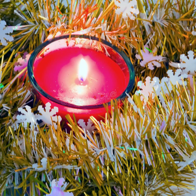 Burning candle stock image. Image of sequins, december 35885797