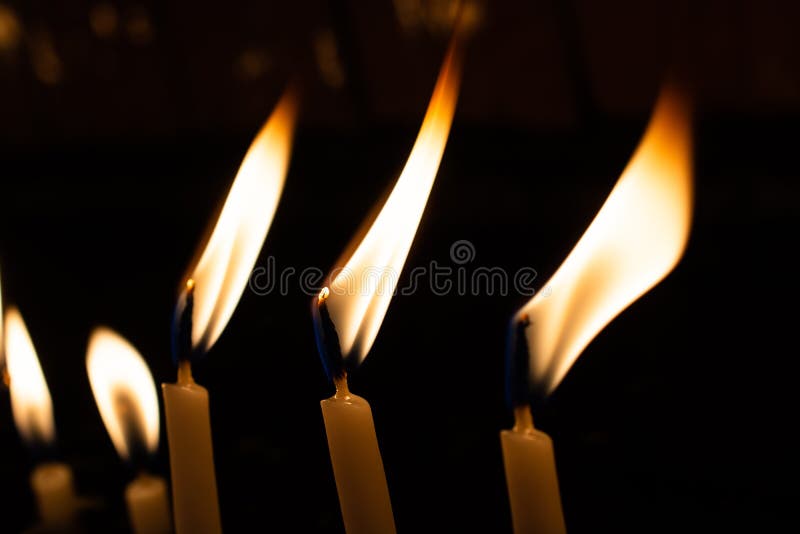 Burning Candle Making Light in View As a Background Stock Image Image