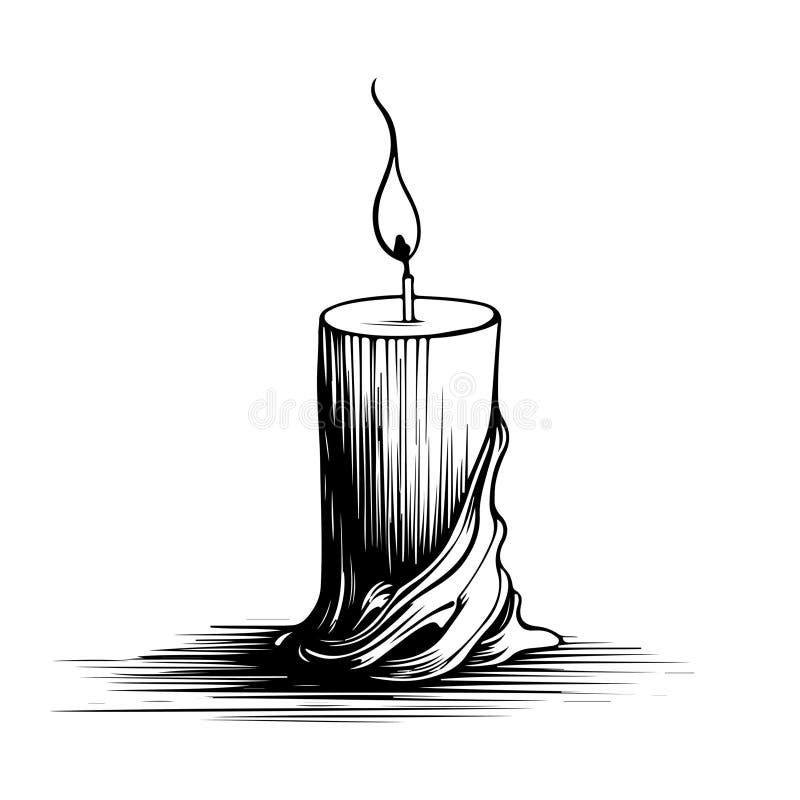 Illustration about Drawing of a burning candle Illustration of drip  light simple  39518502  Candle drawing Melting candle drawing Candle  drawing art