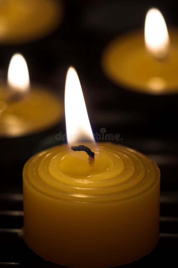 Burning candles stock image. Image of luminous, orange 13328461