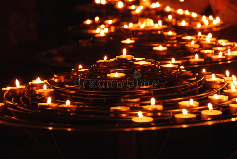 Burning candles royalty free stock image