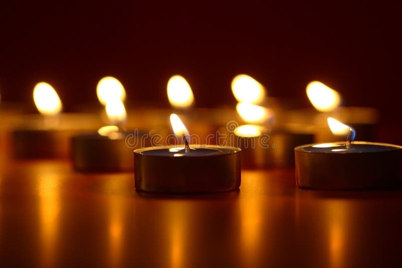 Burning candles stock images