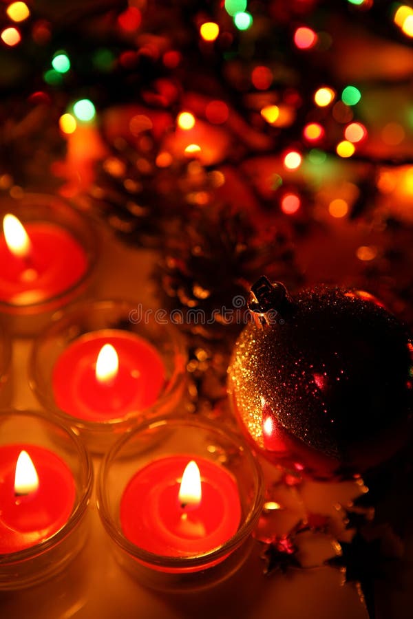 Burning candles stock image. Image of ornament, illumination 21843413