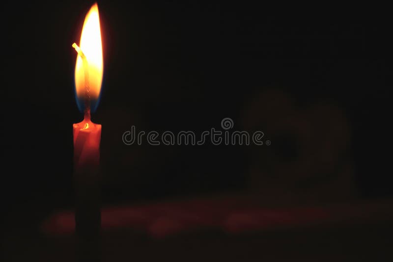 Candles with Candle Light in the Dark Stock Photo Image of memorial