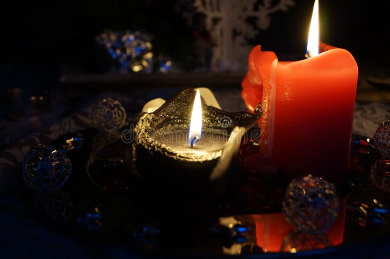 Burning candles stock image. Image of burning, atmosphere 49750791