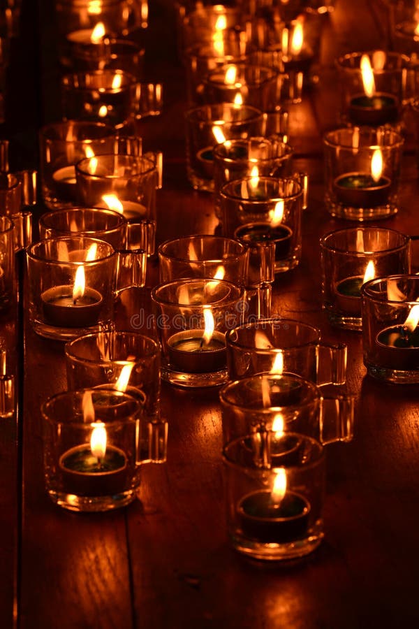 Burning candles in glass stock photo. Image of burn, mood 28887918