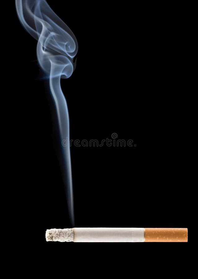 Burning cigarette stock image. Image of addict, thin, close 2493145
