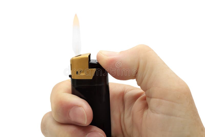 Burning cigarette lighter