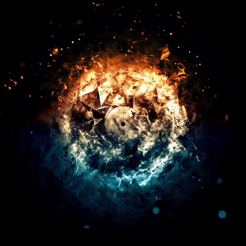 Fire Ice Flames Background Stock Illustrations 345 Fire Ice Flames