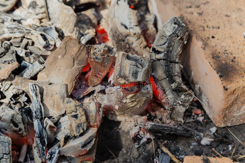 Burning coals at night ,Decaying charcoal, barbeque season. stock photo Burning coals at night ,Decaying charcoal, barbeque season. stock photo