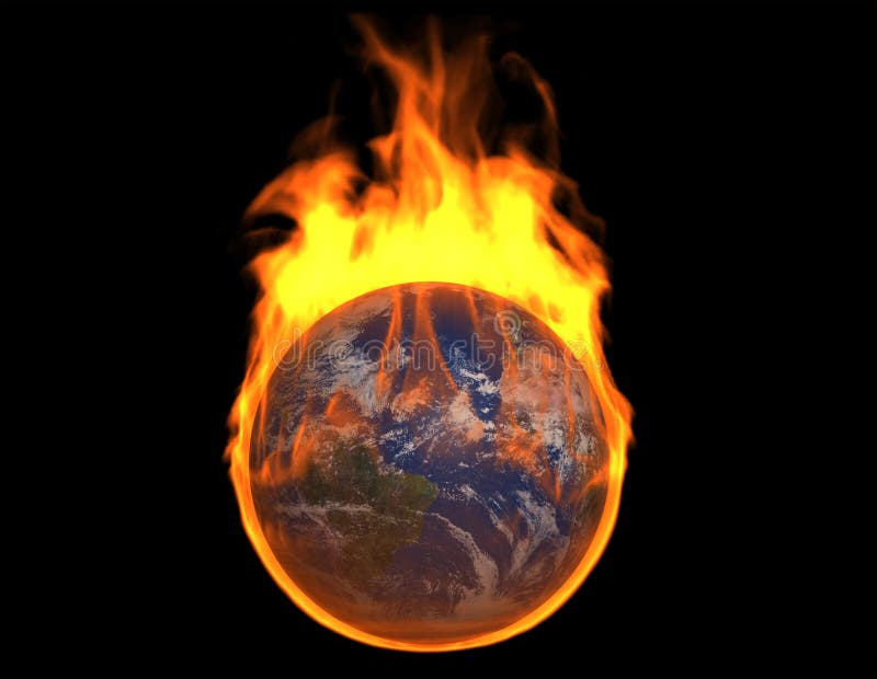 Burning Earth stock illustration. Illustration of concepts - 16793749