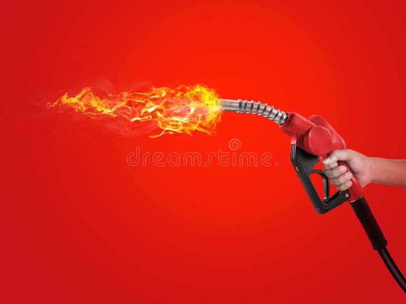 Burning Flame Fuel Pump Head Editorial Stock Image Image of petroleum