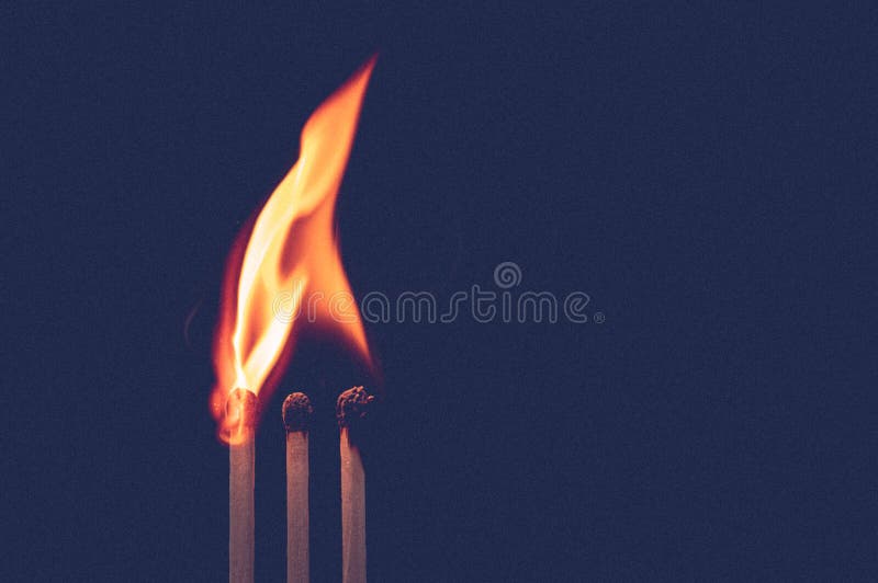 Burning Flame from Matchstick Ignition Stock Photo Image of burning