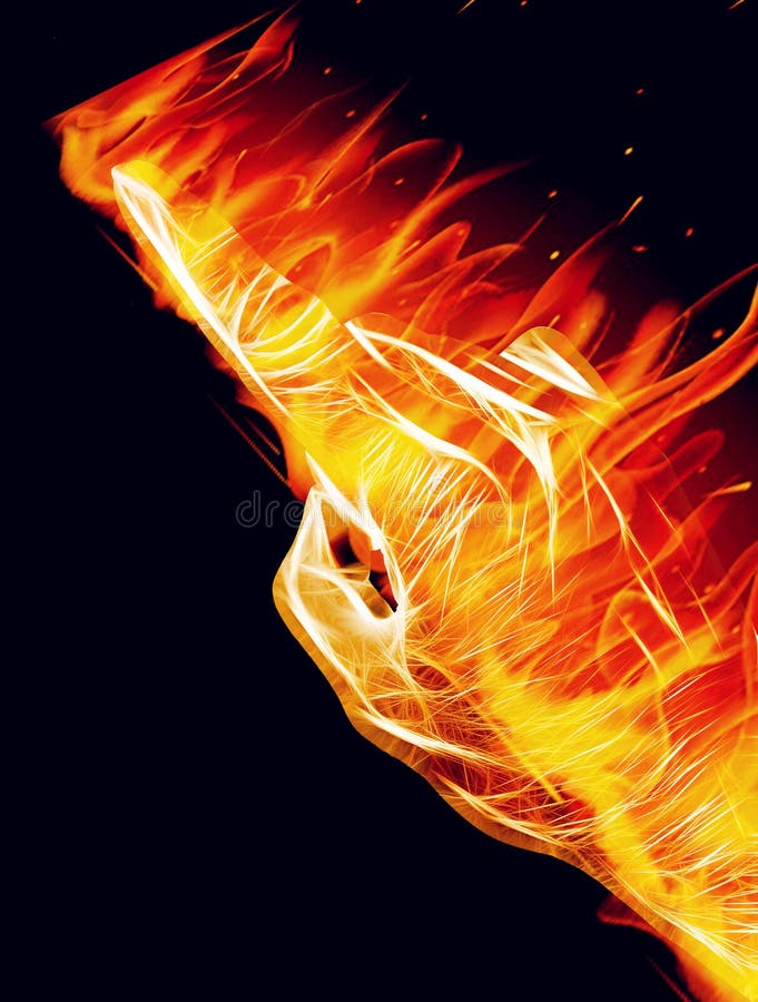 Burning Hand stock image. Image of fire, force, hand 17768599