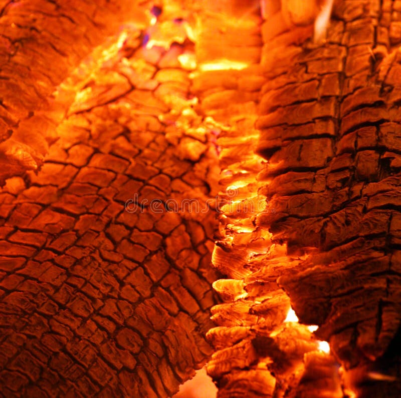 Burning hot embers stock photo. Image of bright, barbecue 11132330