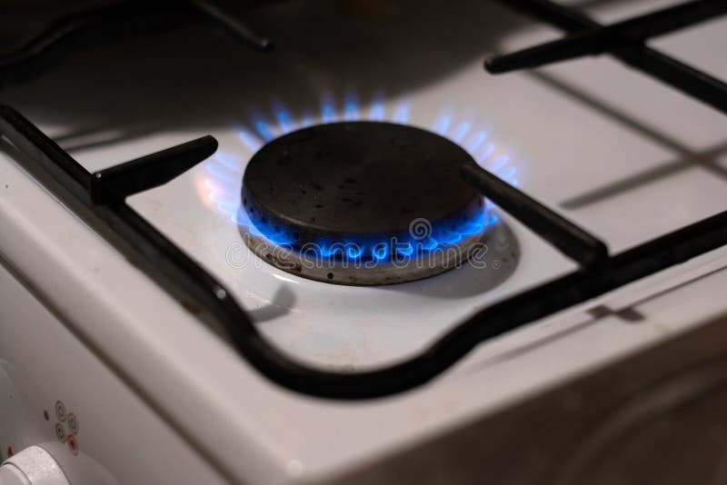 Gas Stove with Open Oven stock photo. Image of steel 36173556