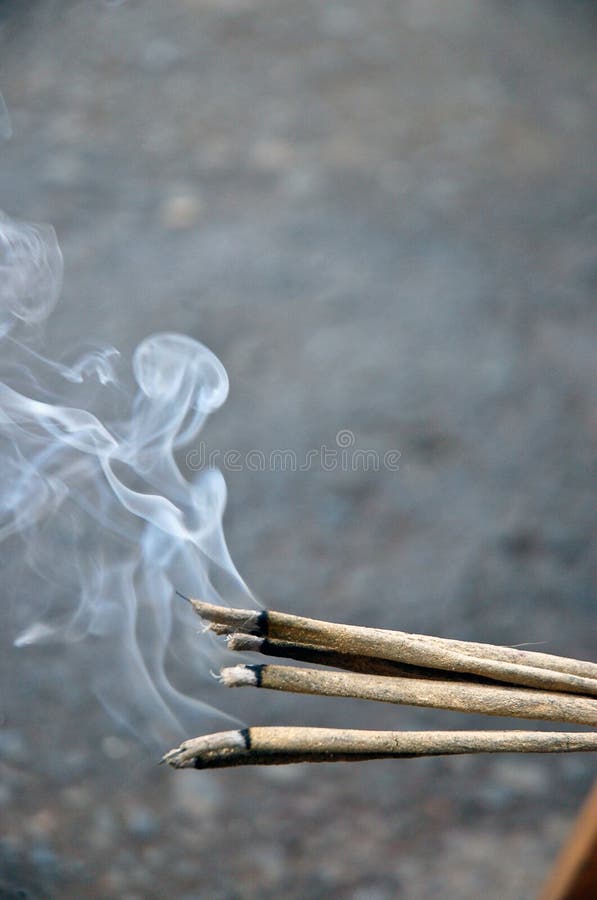 Burning incense sticks stock photo. Image of joss, buddhist 22307010