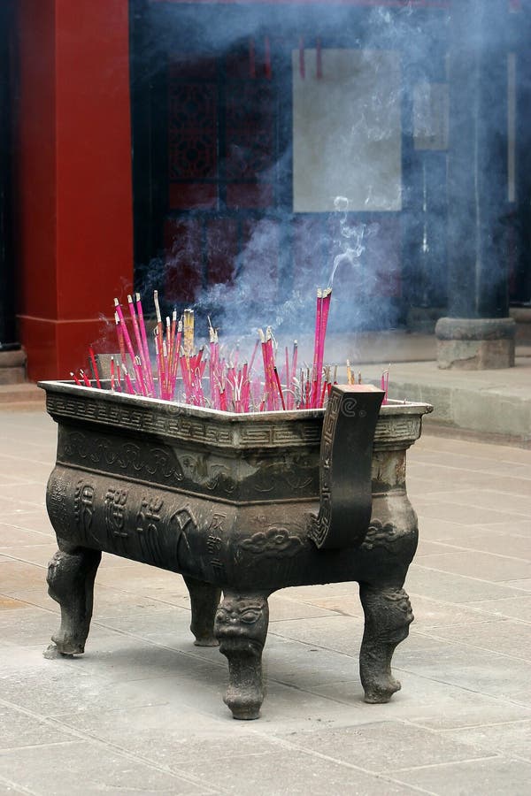 Burning Incense In A Chinese Temple Stock Photo Image of burning