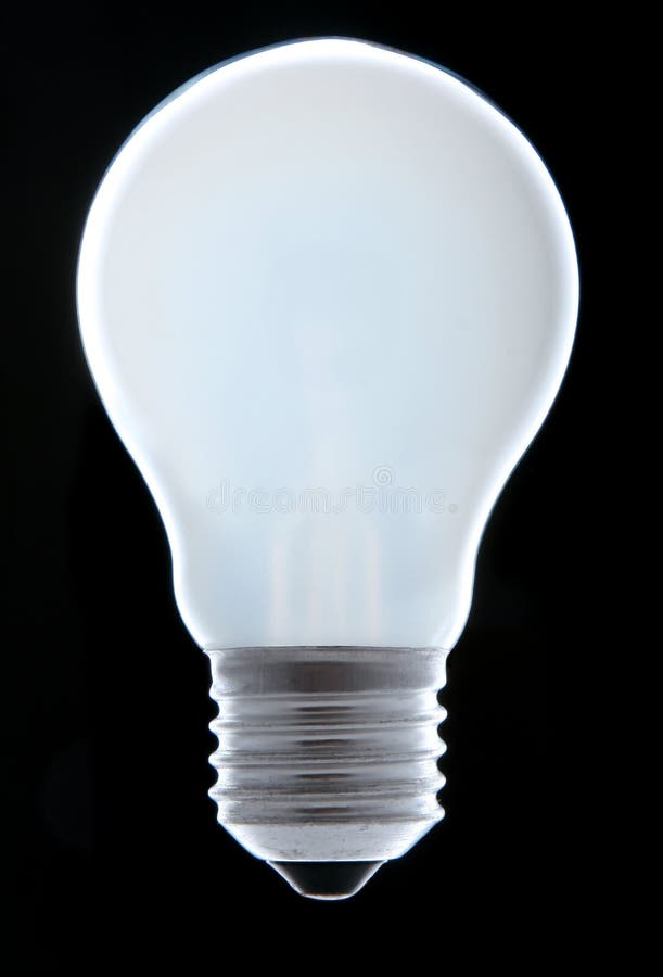 Burning light bulb stock photo. Image of luminosity, power 6676096