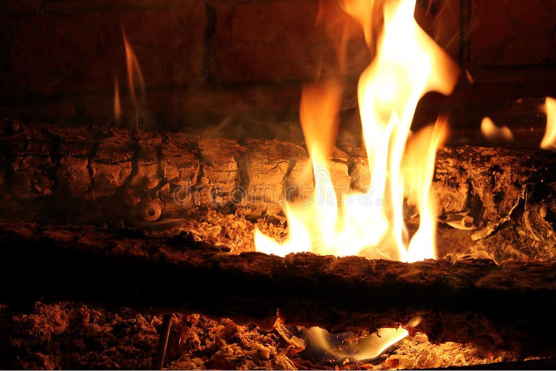 Burning Log in Hot Fire and Flames Stock Photo Image of blaze