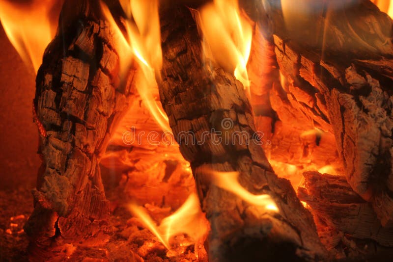 Burning Logs in a Chimney Fire Stock Image Image of nature, fireplace 35543647