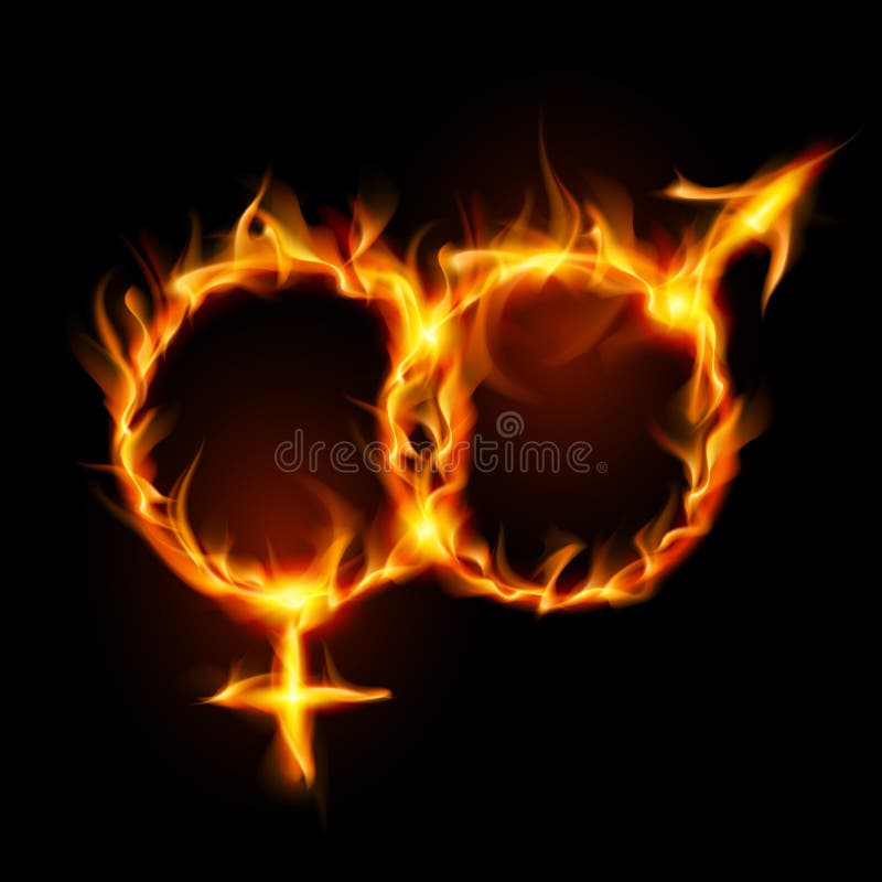 burning mansymbolkvinna royaltyfri illustrationer burning mansymbolkvinna royaltyfri illustrationer