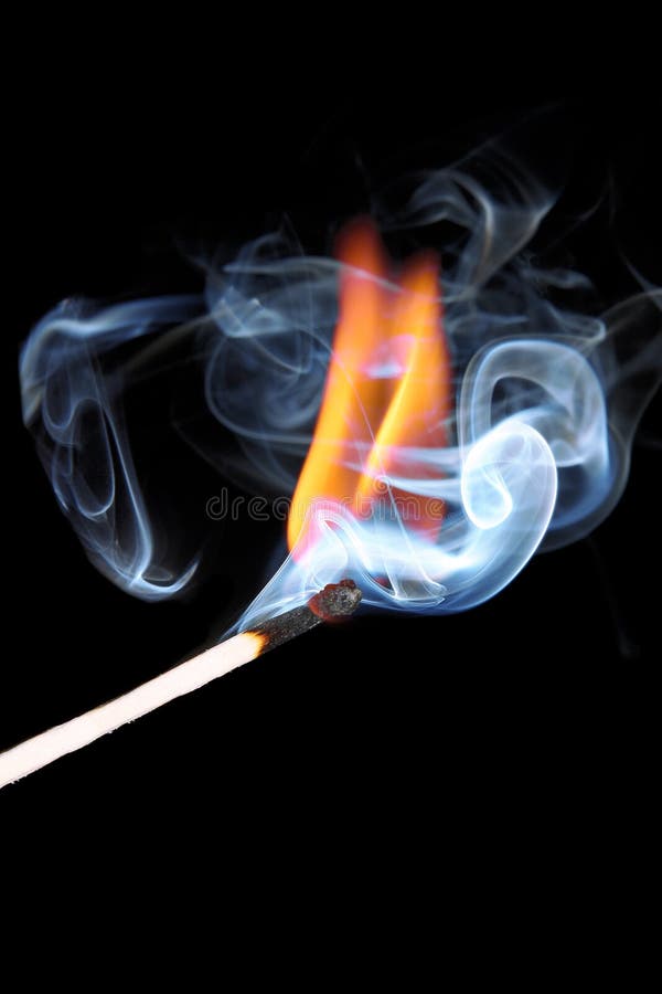 Burning match stock photo. Image of yellow, heat, match 16425522
