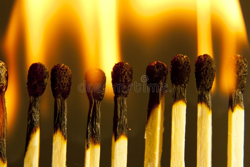 Burning matches stock image. Image of burn, black, matches 23957483